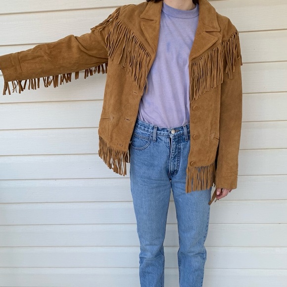 SOLD Vintage Berman’s Fringe Leather Jacket - Picture 2 of 7